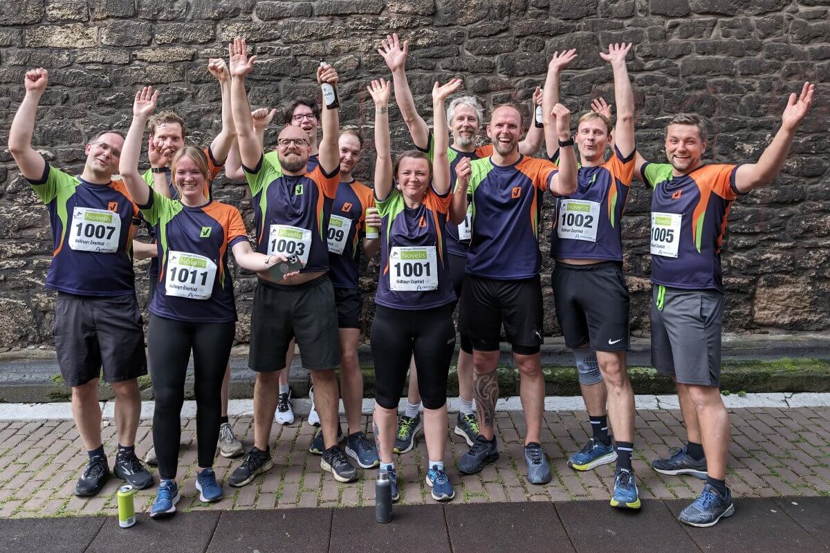 Group picture of abberior runners at Göttinger Altstadtlauf 2024