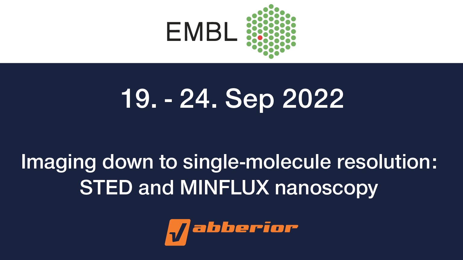 Join abberior's EMBL Course in Heidelberg about STED and MINFLUX nanoscopy