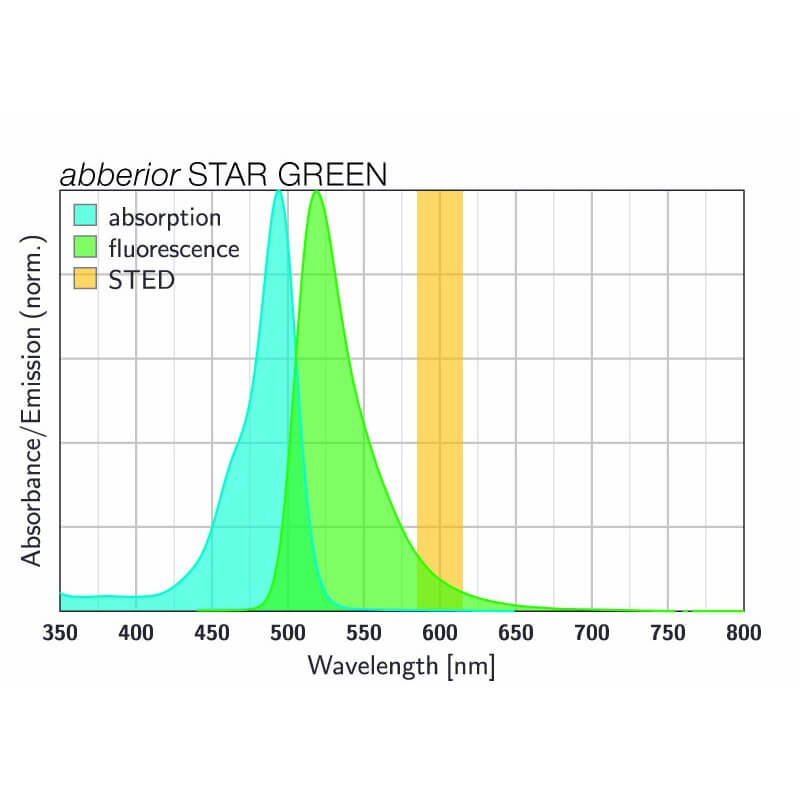 Absorption and emission spectra of abberior STAR GREEN